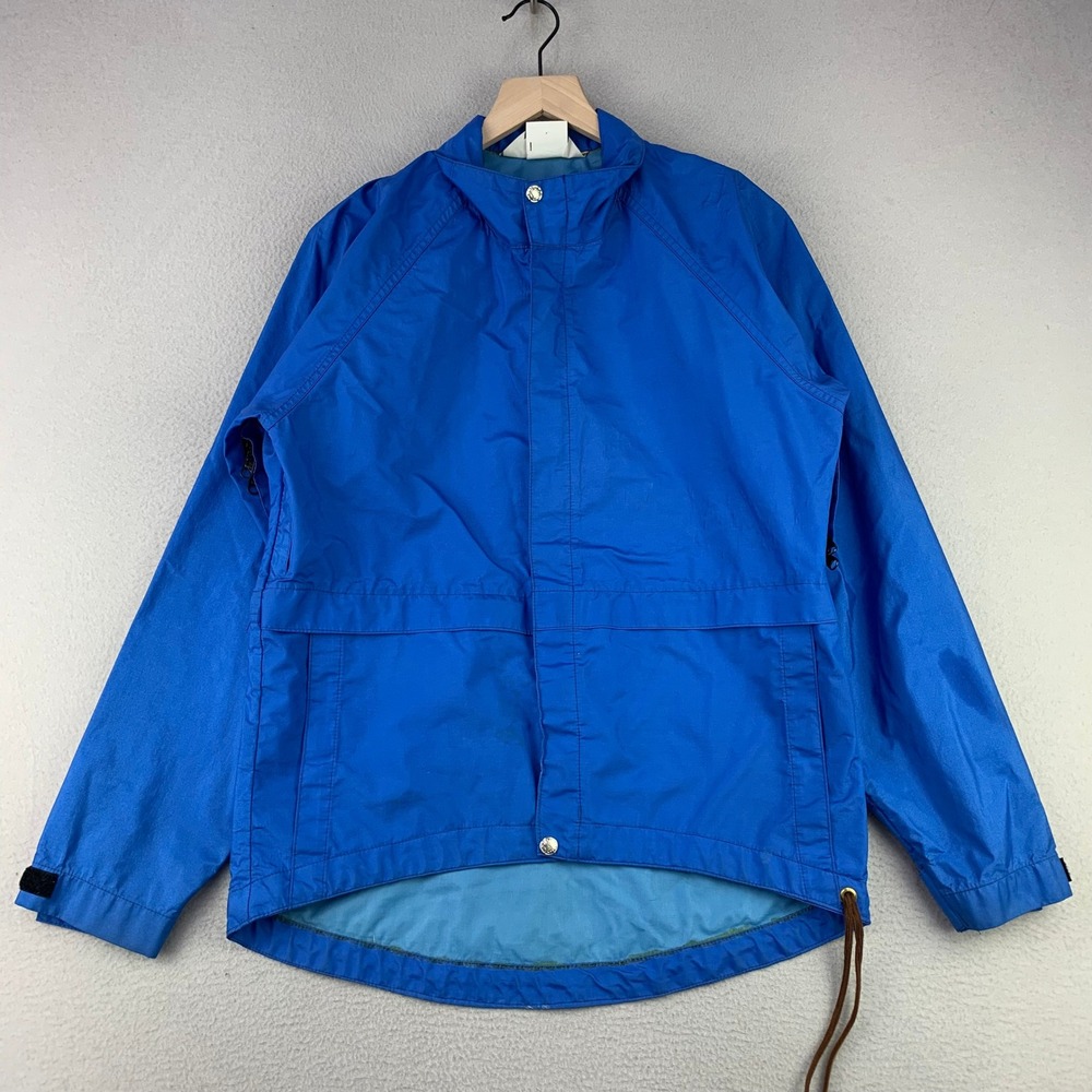 Vintage‎ 80s REI Co-op Windbreaker Jacket Mens Medium Blue Lightweight USA Made